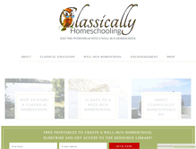 Tablet Screenshot of classicallyhomeschooling.com